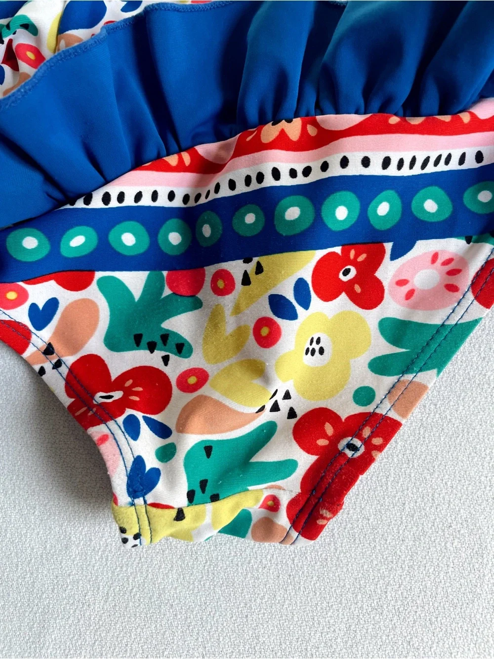 FLOATIMINI Bathing Suit Swimsuit Swimwear Floral Bow Rainbow 3T Swim Beach